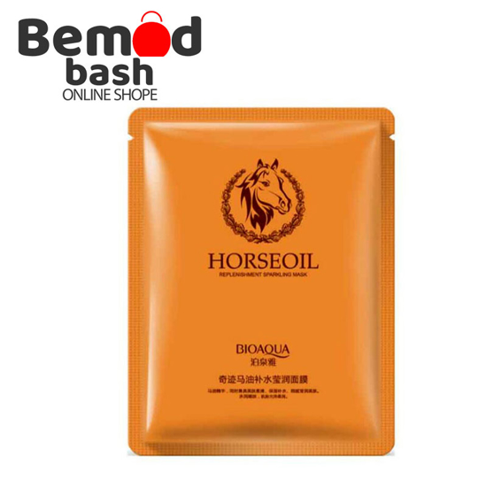ماسک ورقه ای روغن اسب بیوآکوا Bioaqua Horse Oil Facial Mask